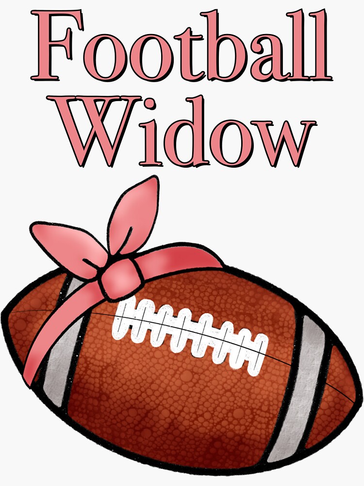 "Football Widow Pink Bow TShirt" Sticker for Sale by Pogogogo Redbubble