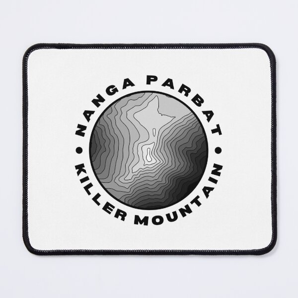 Item preview, Nanga Parbat Killer Mountain Topographical (Black Text) designed and sold by RuggedRoo.