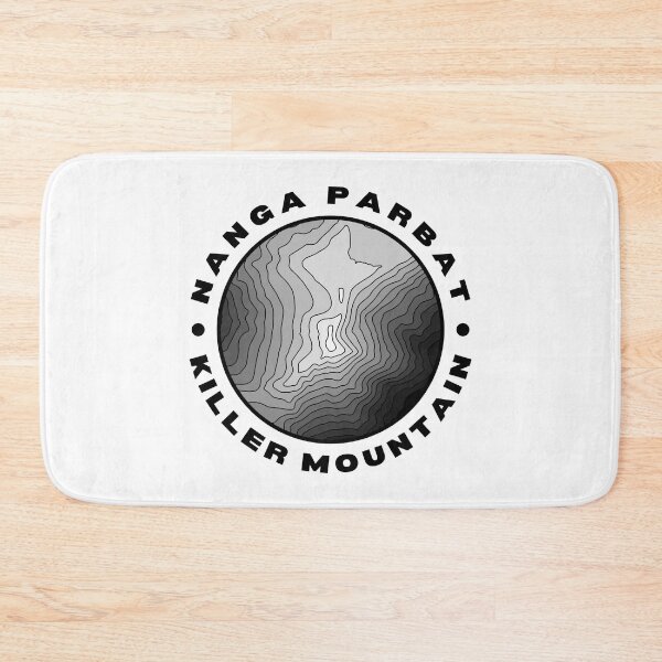 Item preview, Nanga Parbat Killer Mountain Topographical (Black Text) designed and sold by RuggedRoo.