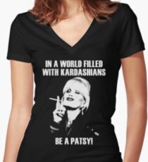 be a patsy Women's Fitted V-Neck T-Shirt
