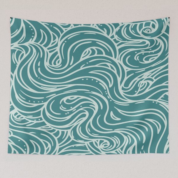 Item preview, Sea Foam Swirly Pattern designed and sold by nabanacrafters.