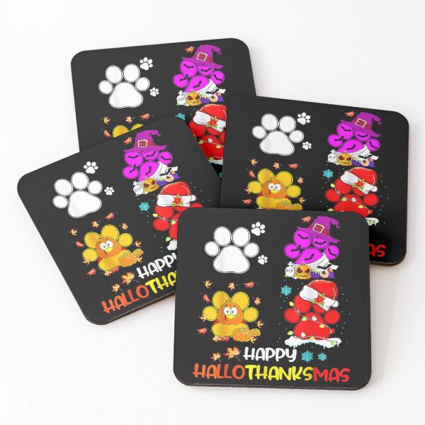 Item preview, Happy HalloThanksMas Dog Paws Halloween Thanksgiving Dog Mom designed and sold by Gromovalilialil.