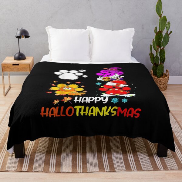 Item preview, Happy HalloThanksMas Dog Paws Halloween Thanksgiving Dog Mom designed and sold by Gromovalilialil.
