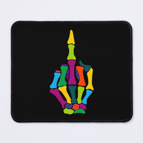 Item preview, Skeleton Middle Finger Colorful Bones Halloween designed and sold by HoneyHue.