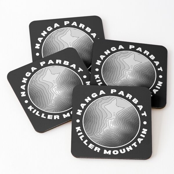 Item preview, Nanga Parbat Killer Mountain Topographical (White Text) designed and sold by RuggedRoo.