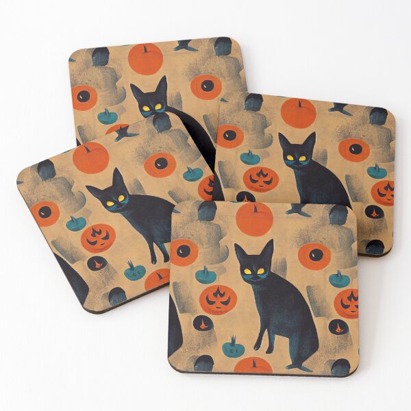 Item preview, BLACK CAT, vintage halloween, Pattern designed and sold by MoreMachine.