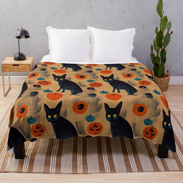 Item preview, BLACK CAT, vintage halloween, Pattern designed and sold by MoreMachine.