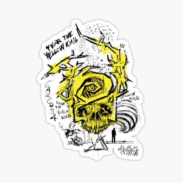 Vista previa del artículo con la obra «YELLOW KING - True Detective», diseñado y vendido por Polikocreation.