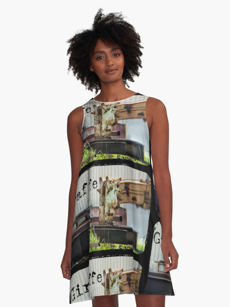 Thumbnail 1 of 4, A-Line Dress, Industrial Giraffe designed and sold by kinkatstyle.