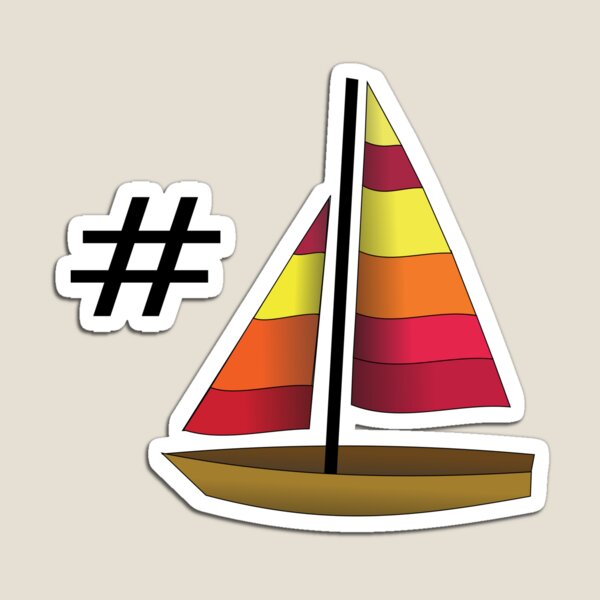Hashtag-lilboat-Sailboat-01 Magnet