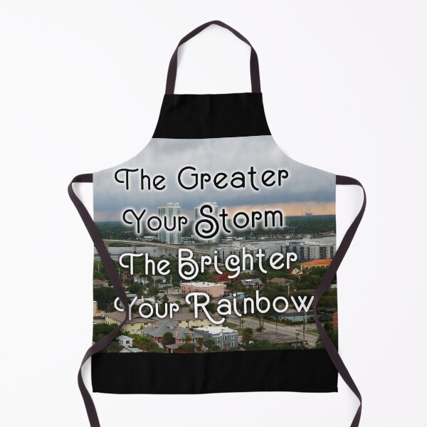 Item preview, The Greater Your Storm, The Brighter Your Rainbow - Inspirational Quote, Colorful Buildings Bridge Skyscrapers designed and sold by Lucidesigns.