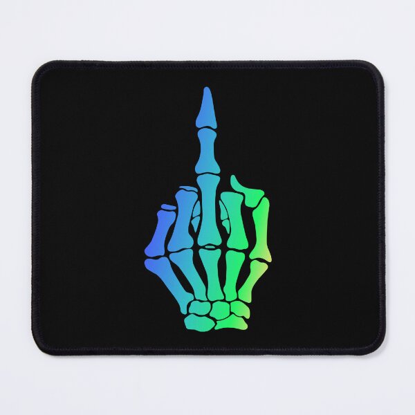 Item preview, Skeleton Middle Finger Colorful Green Blue Bones Halloween designed and sold by HoneyHue.