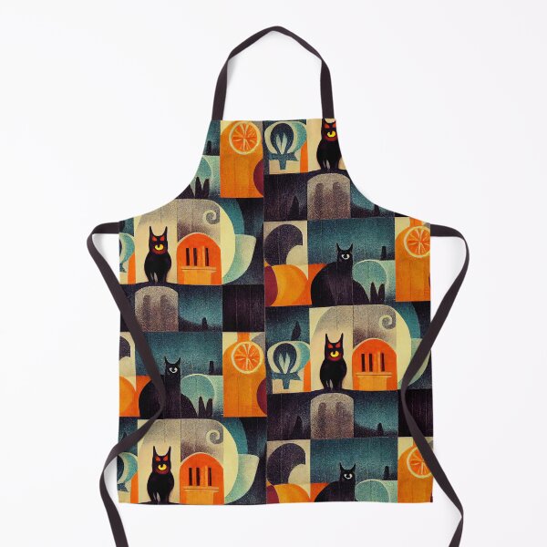 Item preview, BLACK CAT COLLAGE, vintage halloween, Pattern designed and sold by MoreMachine.