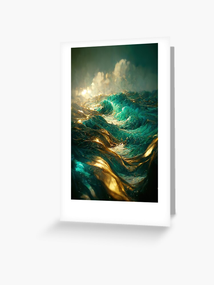 Liquid Gold Greeting Card