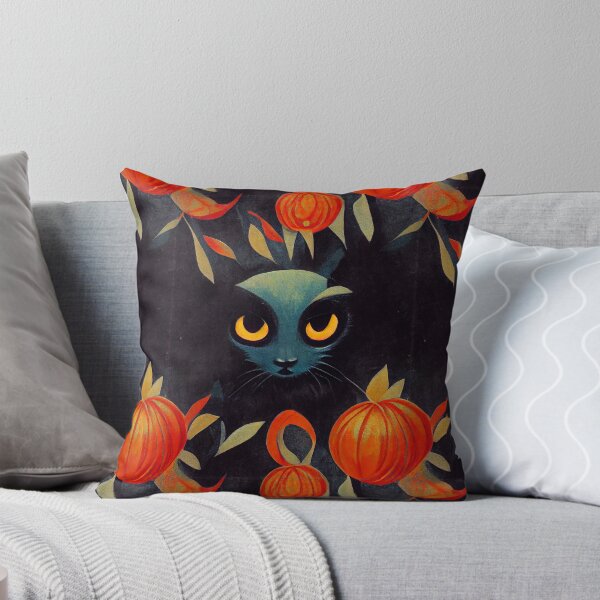 Artikelvorschau, SCHWARZE KATZE, Vintages Halloween, Muster entworfen und verkauft von MoreMachine.