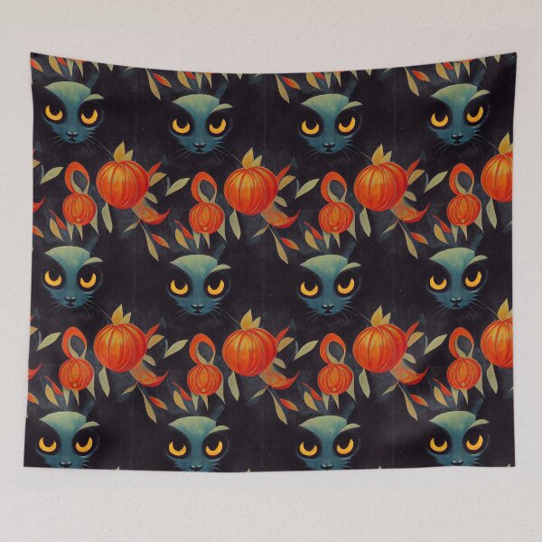 Item preview, BLACK CAT, vintage halloween, Pattern designed and sold by MoreMachine.