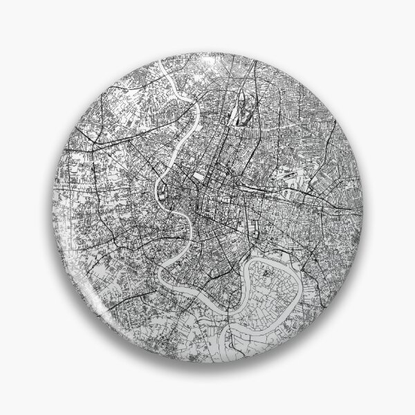 Item preview, Bangkok White Map designed and sold by multiplicitymap.