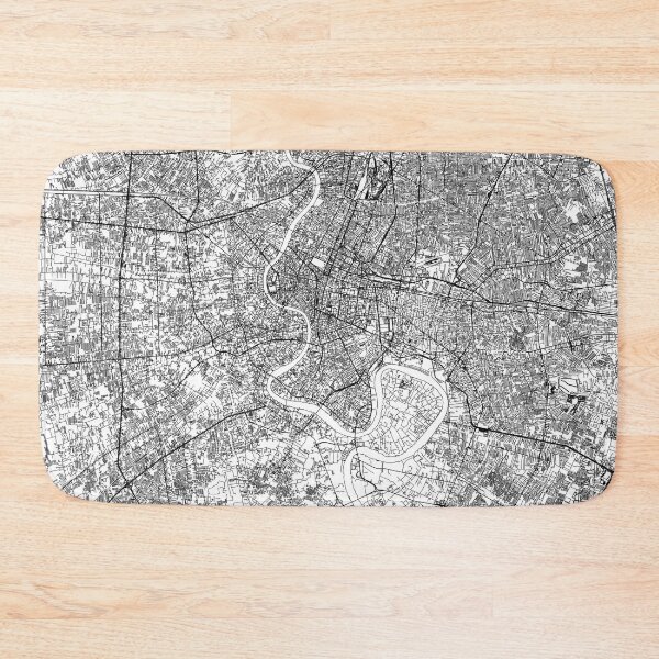 Item preview, Bangkok White Map designed and sold by multiplicitymap.