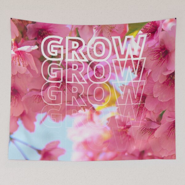 Item preview, GROW (above) - Blissfully Lovely Bright Pink Flowers designed and sold by AliceSLee.