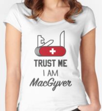 MacGyver Fitted Scoop T-Shirt