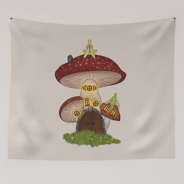Item preview, Fae Mushroom Cottage designed and sold by SunFishArt.