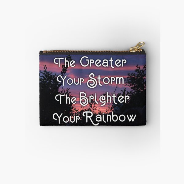 Item preview, The Greater Your Storm, The Brighter Your Rainbow - Inspirational Quote, Pink Sky Aesthetic Photography designed and sold by Lucidesigns.