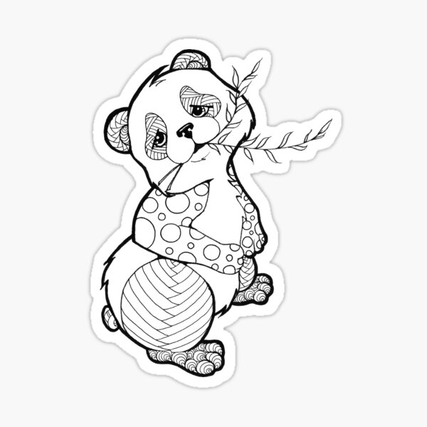 Color Your Panda Sticker