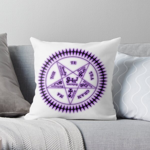 Sebastian Michaelis Sigil Dark (white bg) Throw Pillow