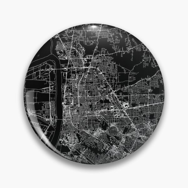 Item preview, Baton Rouge Black Map designed and sold by multiplicitymap.