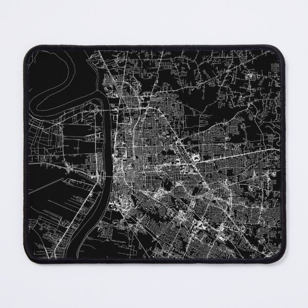 Item preview, Baton Rouge Black Map designed and sold by multiplicitymap.