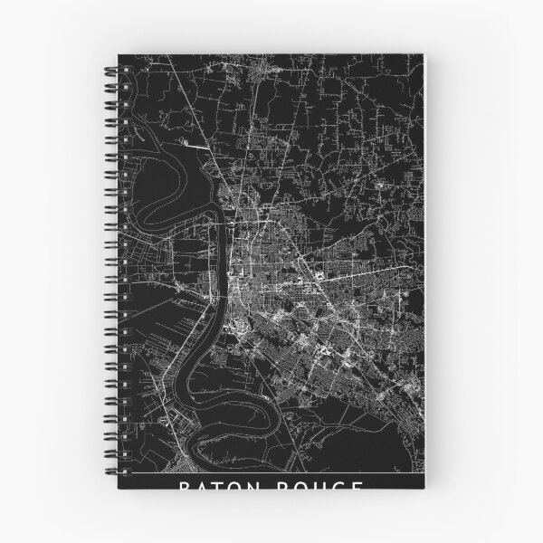 Item preview, Baton Rouge Black Map designed and sold by multiplicitymap.