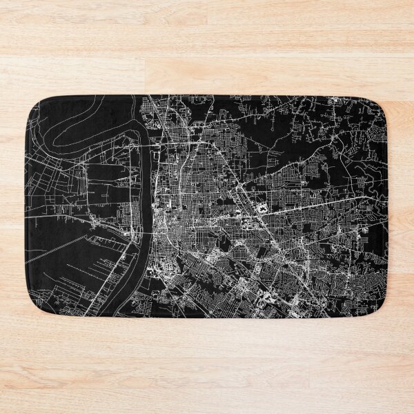 Item preview, Baton Rouge Black Map designed and sold by multiplicitymap.