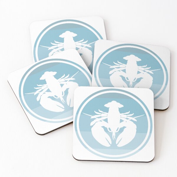 Item preview, Crustaceancore Nautical Lobster Beach Life Blue Gray Sunset designed and sold by jrno11.