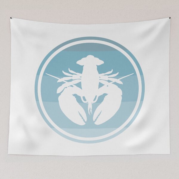 Item preview, Crustaceancore Nautical Lobster Beach Life Blue Gray Sunset designed and sold by jrno11.