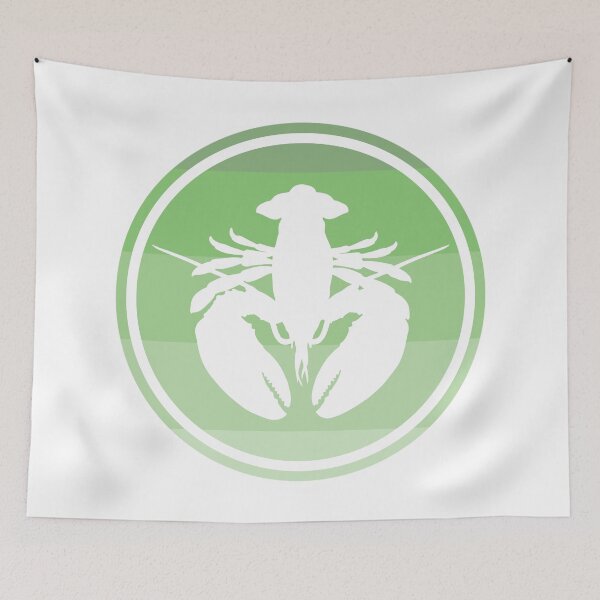 Item preview, Crustaceancore Nautical Lobster Beach Life Green Sunset designed and sold by jrno11.