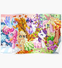 Mucha Ponies Poster
