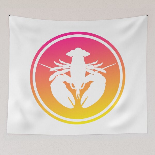 Item preview, Crustaceancore Nautical Lobster Beach Life Yellow Red Sunset designed and sold by jrno11.
