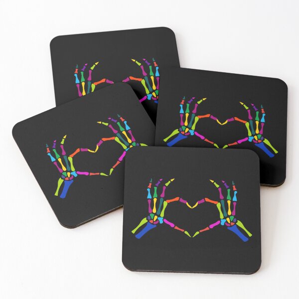 Item preview, Cute Skeleton Love Sign Colorful Bones Halloween 2022 designed and sold by HoneyHue.
