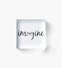 Imagine - John Lennon Acrylic Block