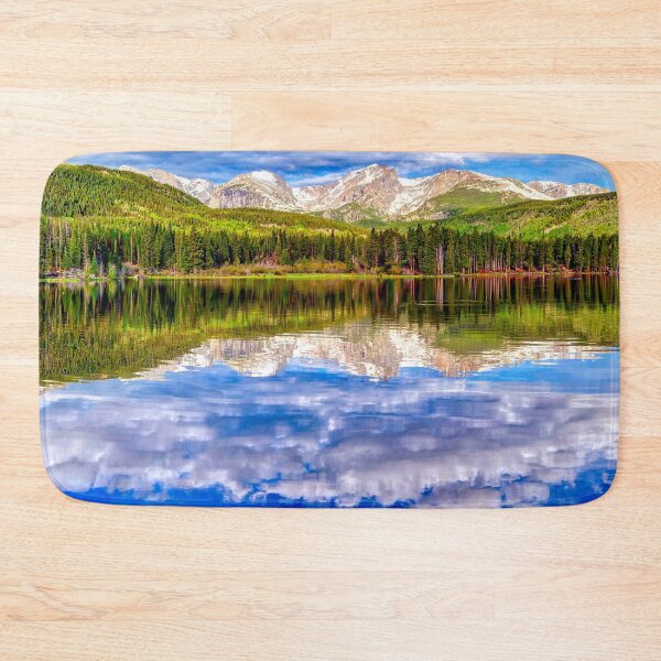 Item preview, Spring Morning Scenic View Of Sprague Lake Against Cloudy Sky designed and sold by Rocky Mountain Artistry.