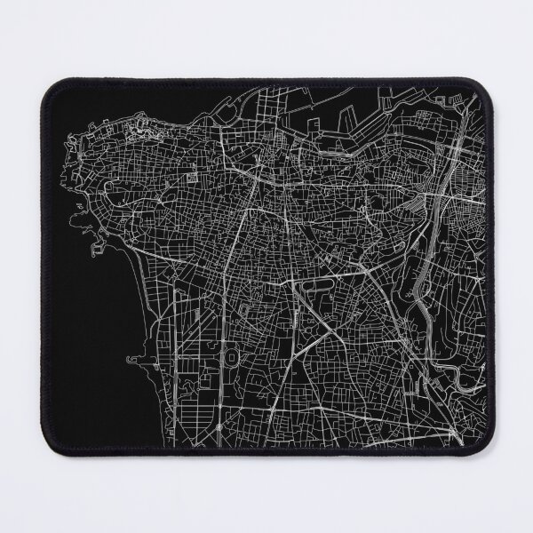 Item preview, Beirut Black Map designed and sold by multiplicitymap.