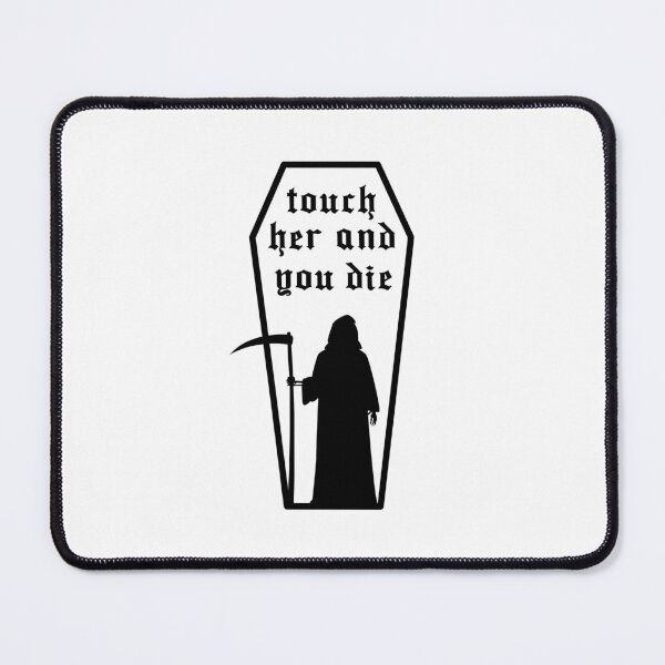 Item preview, Touch Her And You Die Reaper - Book Tropes - Bookish - Black designed and sold by StickEmUpp.