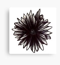 Ink Flower Canvas Print