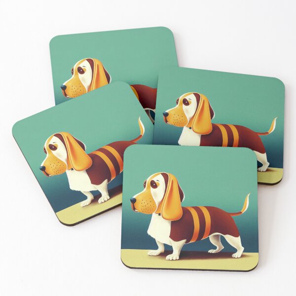 Item preview, Basset Hound Print designed and sold by ThePurpleMelon.