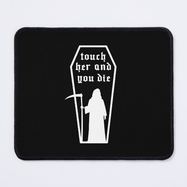 Item preview, Touch Her And You Die Reaper - Book Tropes - Bookish - White designed and sold by StickEmUpp.