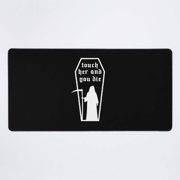 Item preview, Touch Her And You Die Reaper - Book Tropes - Bookish - White designed and sold by StickEmUpp.