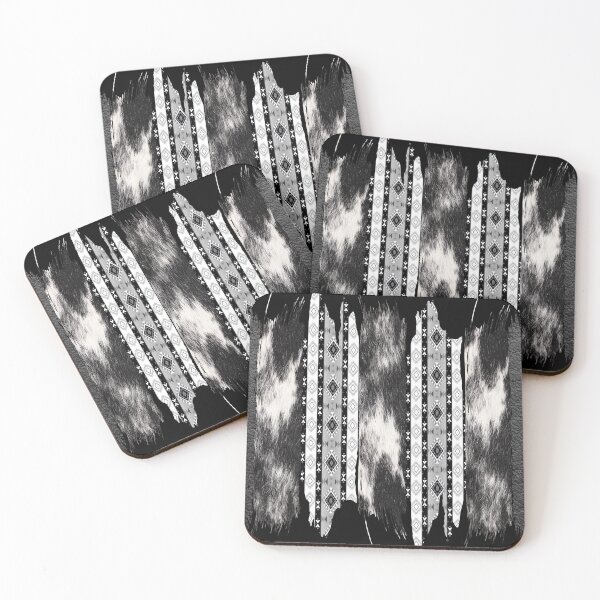 Item preview, Western Tribal Pattern With Faux Cowhide And Leather designed and sold by handsoftime2020.