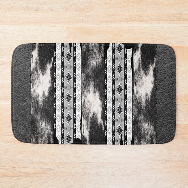 Item preview, Western Tribal Pattern With Faux Cowhide And Leather designed and sold by handsoftime2020.