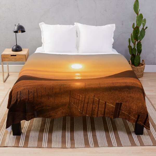 Item preview, Fields of Gold at Sunset with Ocean Reflections, California designed and sold by SafariByMarisa.