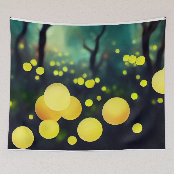 Item preview, Fireflies in the Forest  - Created by Artificial Intelligence designed and sold by Created-by-AI.